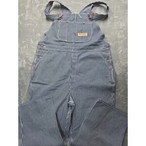 Big Mac Square Back 42x28 Striped Conductor Bibs EXC Y2K Skate Grunge